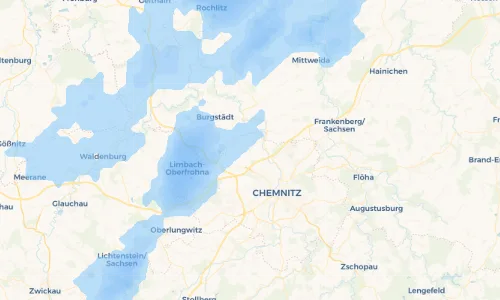 Regenradar Vorschaubild - Aktuelle Niederschläge in Wittgensdorf und Umgebung