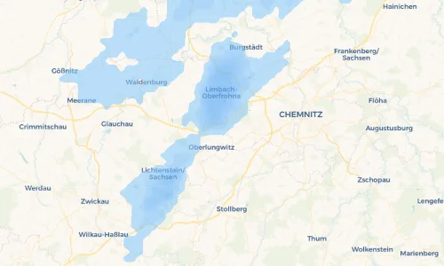 Regenradar Vorschaubild - Aktuelle Niederschläge in Wüstenbrand und Umgebung