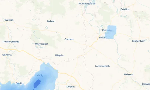Regenradar Vorschaubild - Aktuelle Niederschläge in Zöschau und Umgebung