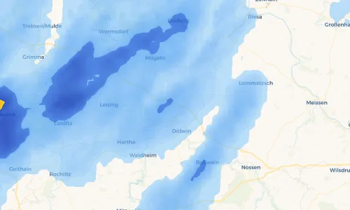 Regenradar Vorschaubild - Aktuelle Niederschläge in Zschörnewitz und Umgebung