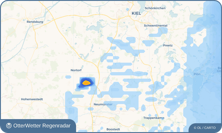 Widget-Vorschau für Bordesholm Wetter-Widget-Vorschau mit Vorhersagedaten für Bordesholm