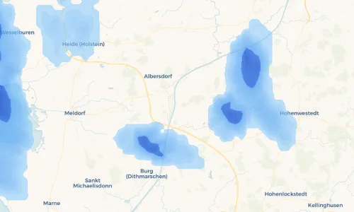 Regenradar Vorschaubild - Aktuelle Niederschläge in Bornholt und Umgebung