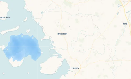 Regenradar Vorschaubild - Aktuelle Niederschläge in Borsbüll und Umgebung