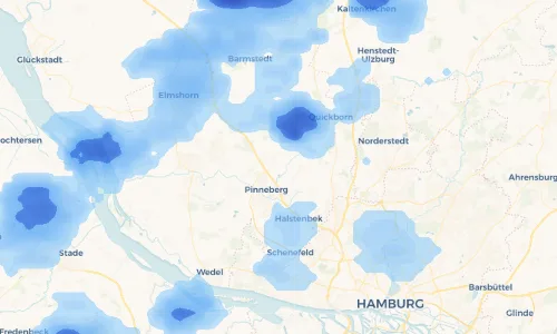 Regenradar Vorschaubild - Aktuelle Niederschläge in Borstel-Hohenraden und Umgebung
