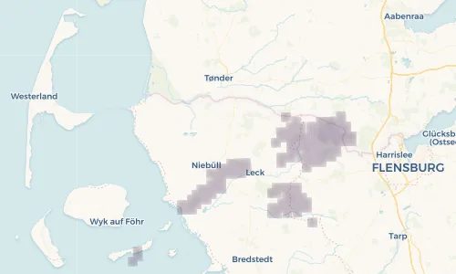 Regenradar Vorschaubild - Aktuelle Niederschläge in Braderup und Umgebung