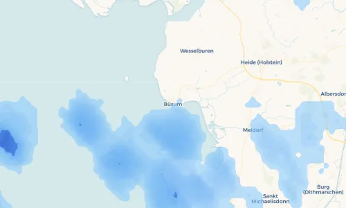 Regenradar Vorschaubild - Aktuelle Niederschläge in Büsum und Umgebung