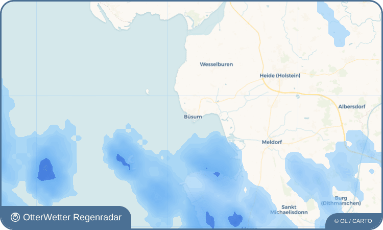 Wetter-Widget-Vorschau mit Vorhersagedaten für Büsum