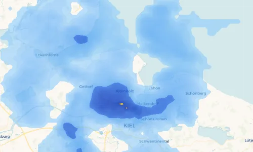 Regenradar Vorschaubild - Aktuelle Niederschläge in Dänischenhagen und Umgebung