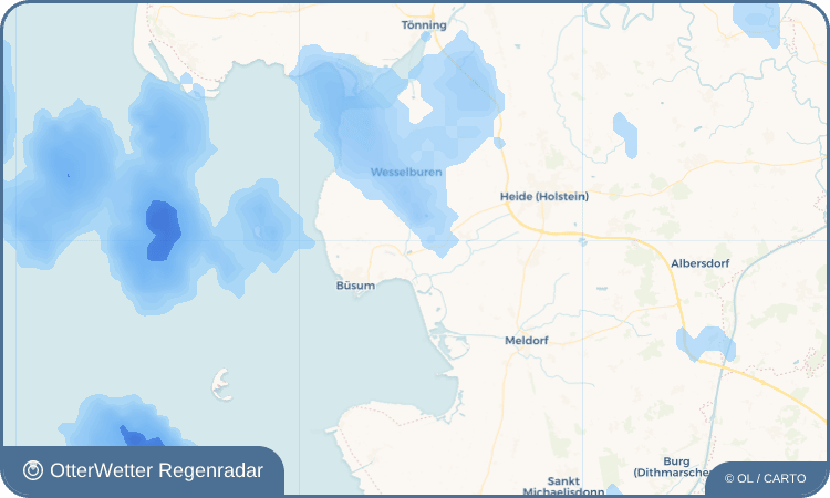 OtterWetter Regenradar-Widget Friedrichsgabekoog