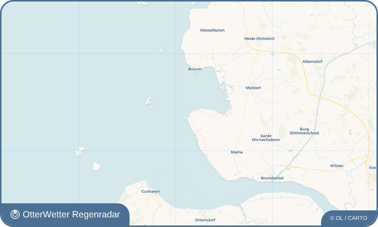 OtterWetter Regenradar-Widget Friedrichskoog-Spitze