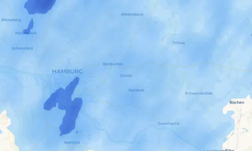 Regenradar Vorschaubild - Aktuelle Niederschläge in Glinde und Umgebung