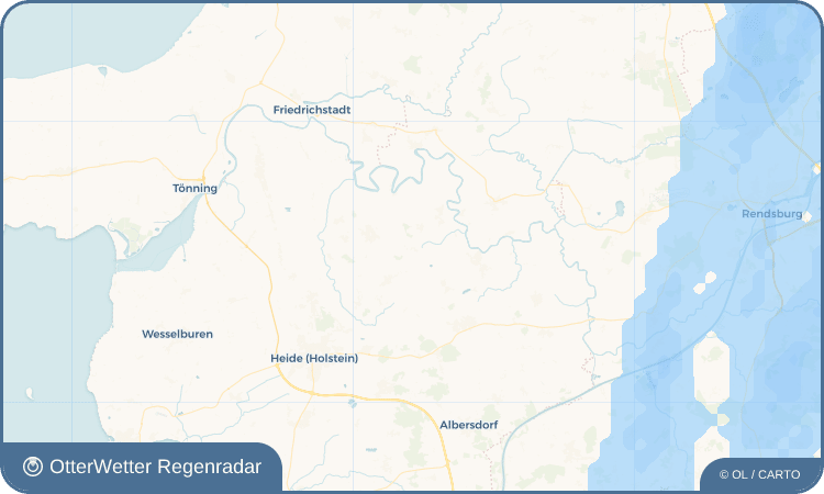 OtterWetter Regenradar-Widget Glüsing