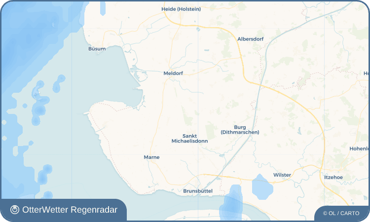 Widget-Vorschau für Gudendorf Wetter-Widget-Vorschau mit Vorhersagedaten für Gudendorf