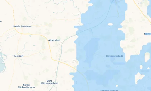 Regenradar Vorschaubild - Aktuelle Niederschläge in Hanerau-Hademarschen und Umgebung