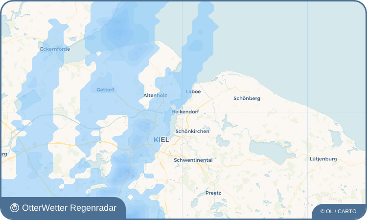 Wetter-Widget-Vorschau mit Vorhersagedaten für Heikendorf