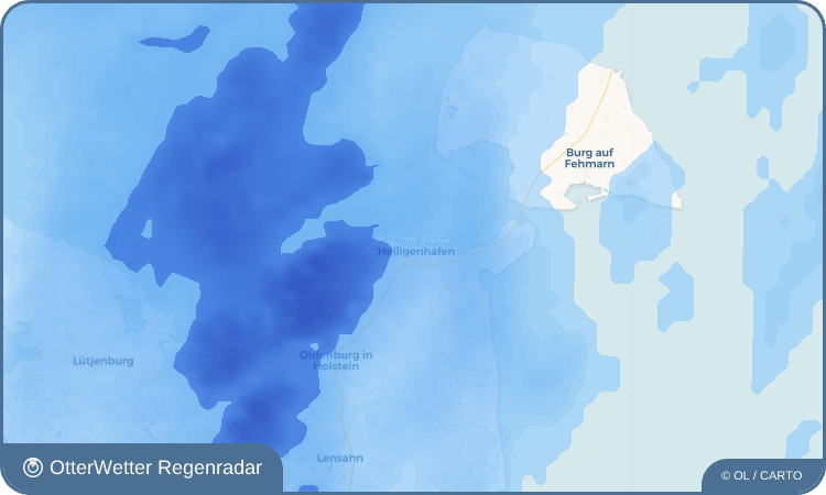 Widget-Vorschau für Heiligenhafen Wetter-Widget-Vorschau mit Vorhersagedaten für Heiligenhafen