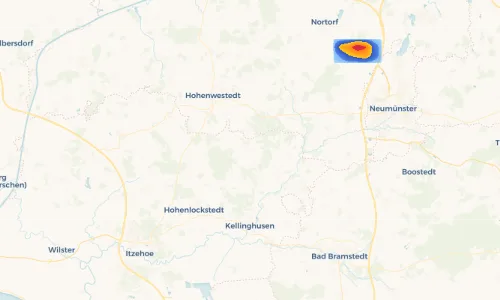 Regenradar Vorschaubild - Aktuelle Niederschläge in Hennstedt und Umgebung