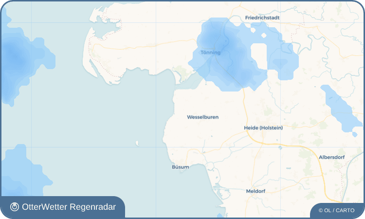 Widget-Vorschau für Hillgroven Wetter-Widget-Vorschau mit Vorhersagedaten für Hillgroven