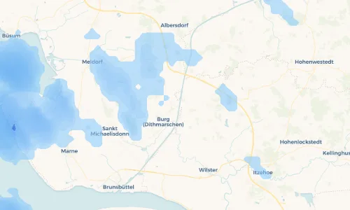 Regenradar Vorschaubild - Aktuelle Niederschläge in Hochdonn und Umgebung