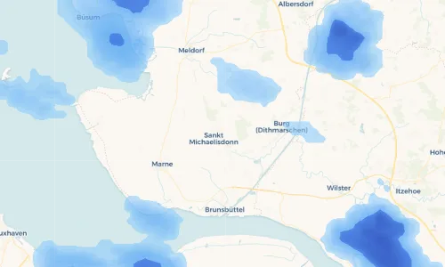 Regenradar Vorschaubild - Aktuelle Niederschläge in Hopen und Umgebung