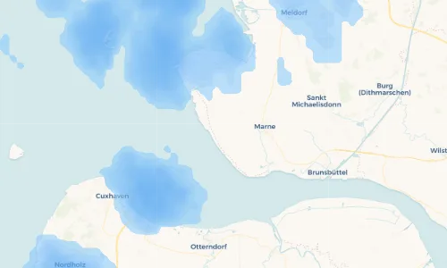 Regenradar Vorschaubild - Aktuelle Niederschläge in Kaiser-Wilhelm-Koog und Umgebung