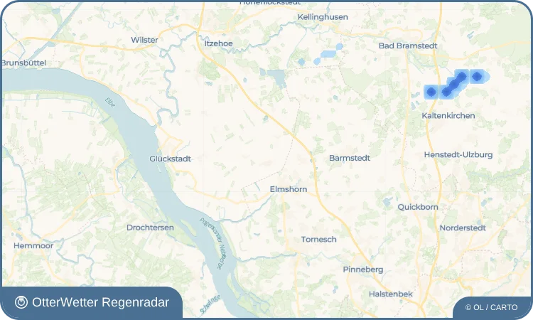 Widget-Vorschau für Kiebitzreihe Wetter-Widget-Vorschau mit Vorhersagedaten für Kiebitzreihe