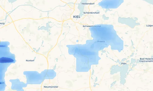 Regenradar Vorschaubild - Aktuelle Niederschläge in Klein Barkau und Umgebung