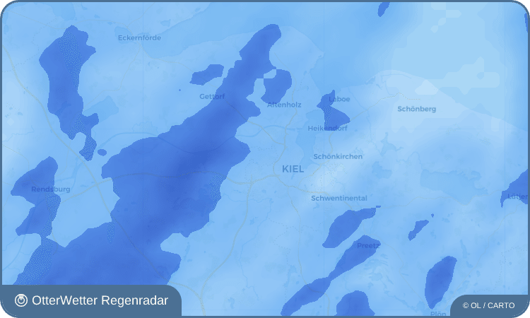 Wetter-Widget-Vorschau mit Vorhersagedaten für Kronshagen
