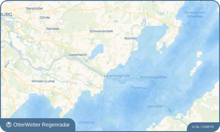 Widget-Vorschau für Krüzen Wetter-Widget-Vorschau mit Vorhersagedaten für Krüzen
