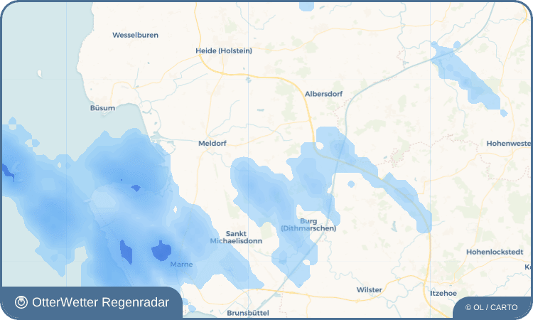 Wetter-Widget-Vorschau mit Vorhersagedaten für Krumstedt