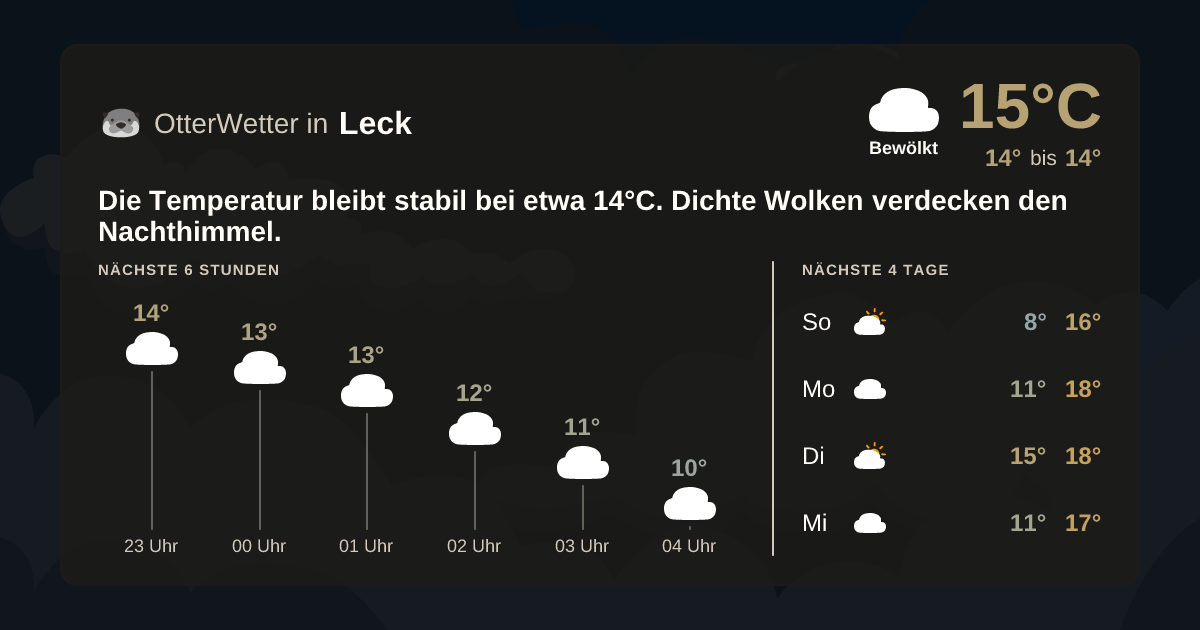OtterWetter-Widget Leck