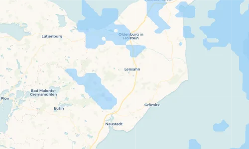 Regenradar Vorschaubild - Aktuelle Niederschläge in Lensahnerhof und Umgebung