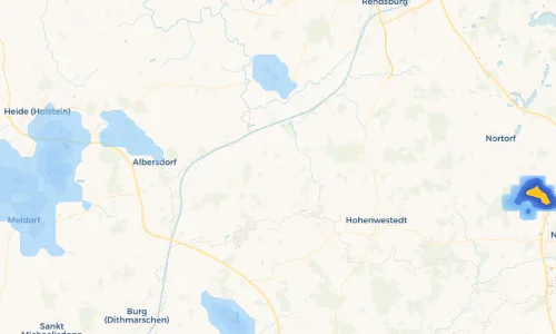 Regenradar Vorschaubild - Aktuelle Niederschläge in Lütjenwestedt und Umgebung