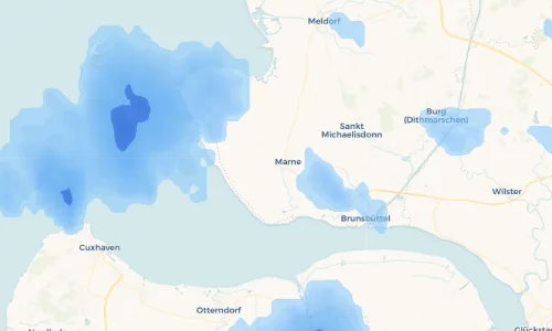 Regenradar Vorschaubild - Aktuelle Niederschläge in Marnerdeich und Umgebung