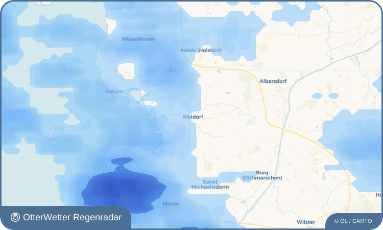 Widget-Vorschau für Meldorf Wetter-Widget-Vorschau mit Vorhersagedaten für Meldorf