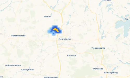 Regenradar Vorschaubild - Aktuelle Niederschläge in Neumünster und Umgebung