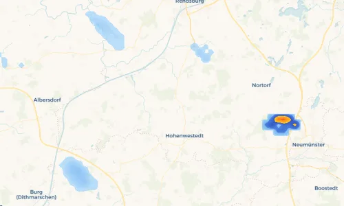 Regenradar Vorschaubild - Aktuelle Niederschläge in Nienborstel und Umgebung