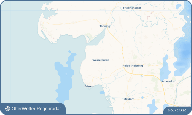 Widget-Vorschau für Norddeich Wetter-Widget-Vorschau mit Vorhersagedaten für Norddeich