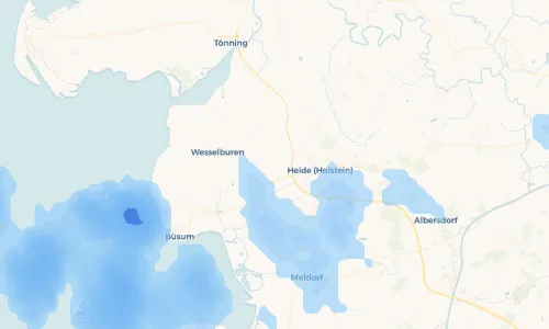 Regenradar Vorschaubild - Aktuelle Niederschläge in Norderwöhrden und Umgebung