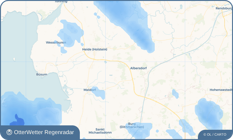 Wetter-Widget-Vorschau mit Vorhersagedaten für Odderade