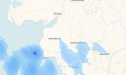 Regenradar Vorschaubild - Aktuelle Niederschläge in Oesterwurth und Umgebung