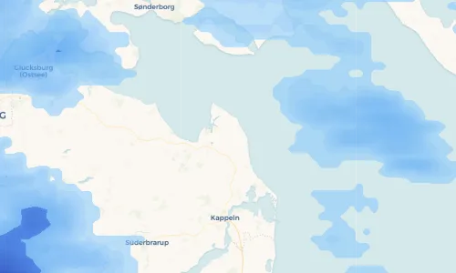 Regenradar Vorschaubild - Aktuelle Niederschläge in Pommerby und Umgebung