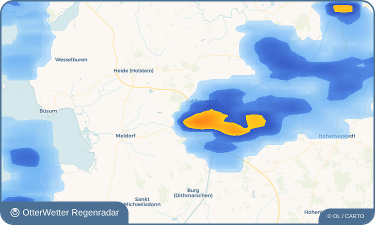 Wetter-Widget-Vorschau mit Vorhersagedaten für Röst