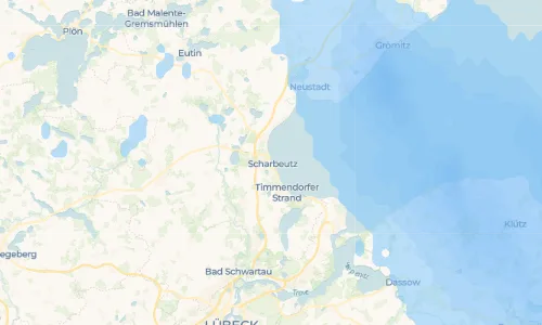 Regenradar-Vorschau: aktuelle Niederschläge in Scharbeutz und Umgebung
