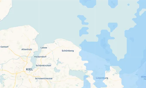 Regenradar Vorschaubild - Aktuelle Niederschläge in Schönberger Strand und Umgebung