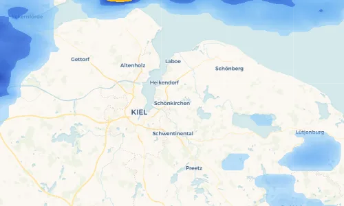 Regenradar Vorschaubild - Aktuelle Niederschläge in Schönkirchen und Umgebung