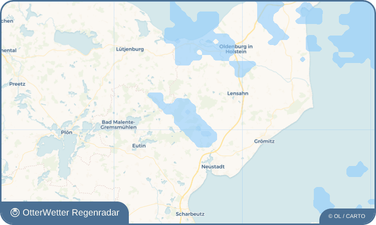 OtterWetter Regenradar-Widget Schönwalde am Bungsberg