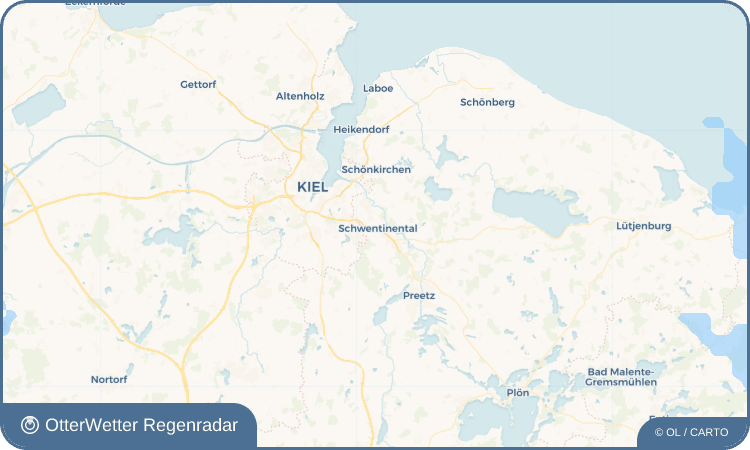 Widget-Vorschau für Schwentinental Wetter-Widget-Vorschau mit Vorhersagedaten für Schwentinental