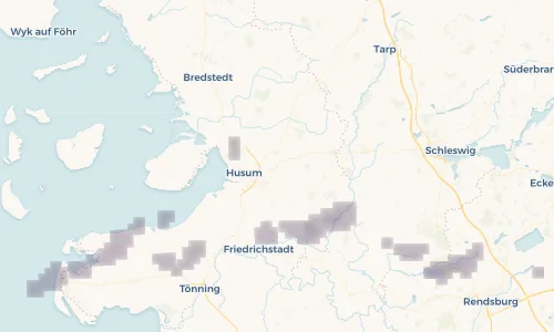 Regenradar Vorschaubild - Aktuelle Niederschläge in Schwesing und Umgebung