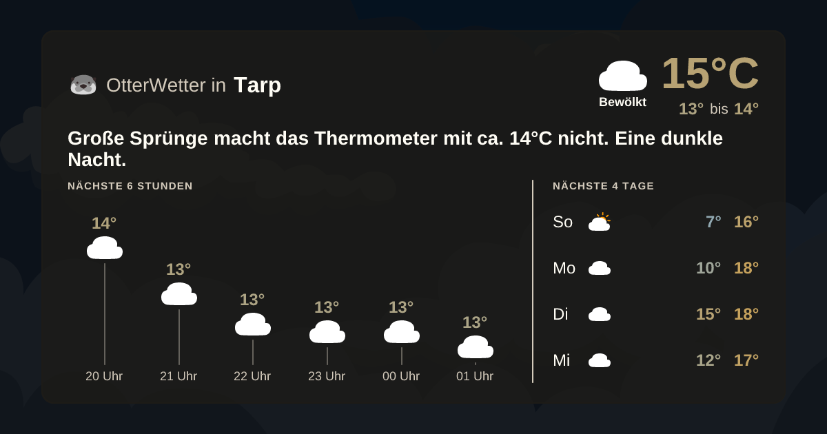 OtterWetter-Widget Tarp